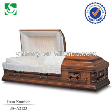 Modern cremation American export oak casket importer